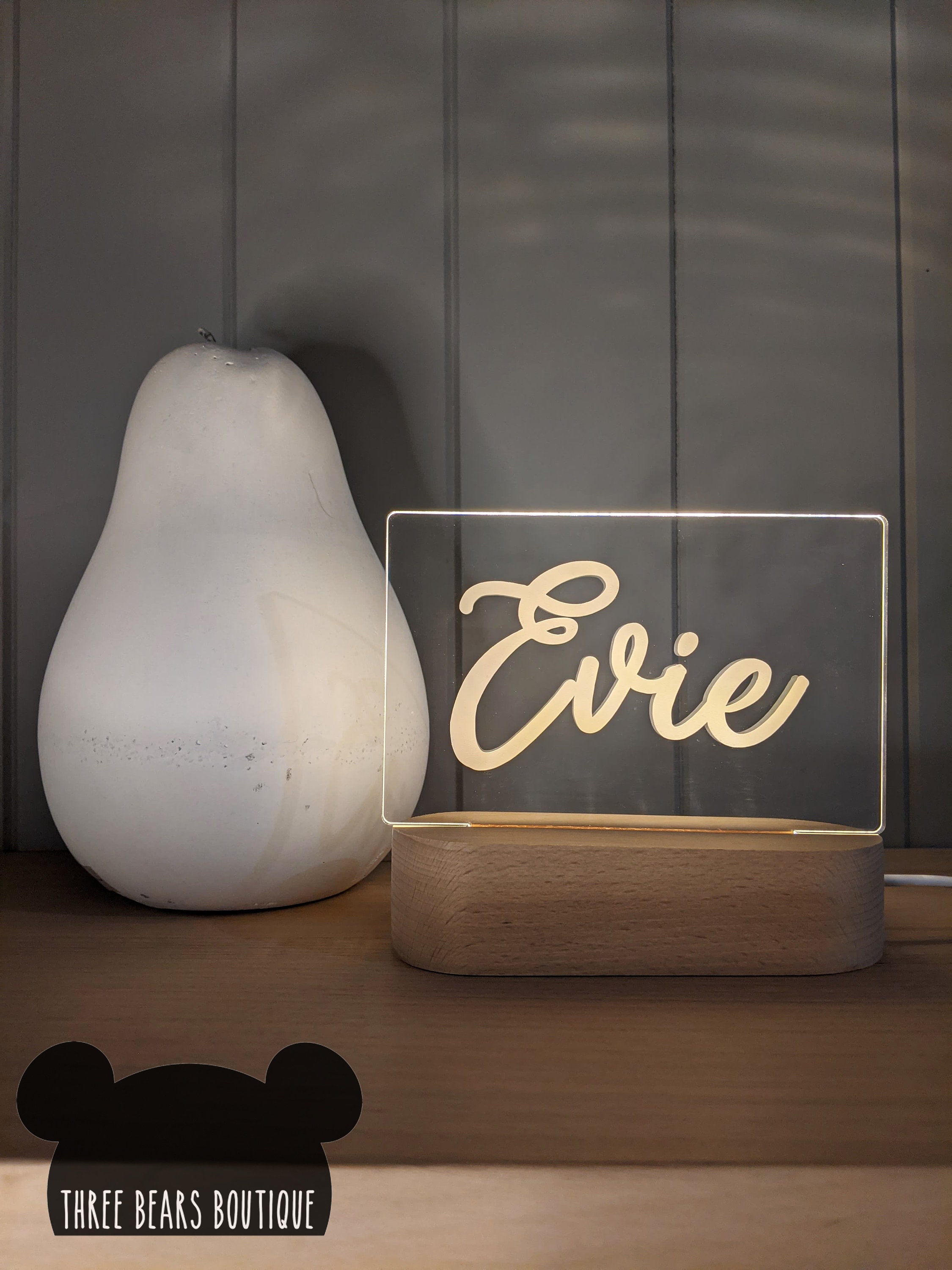 Personalised LED Night Light Custom Light Personalised Gift Etsy