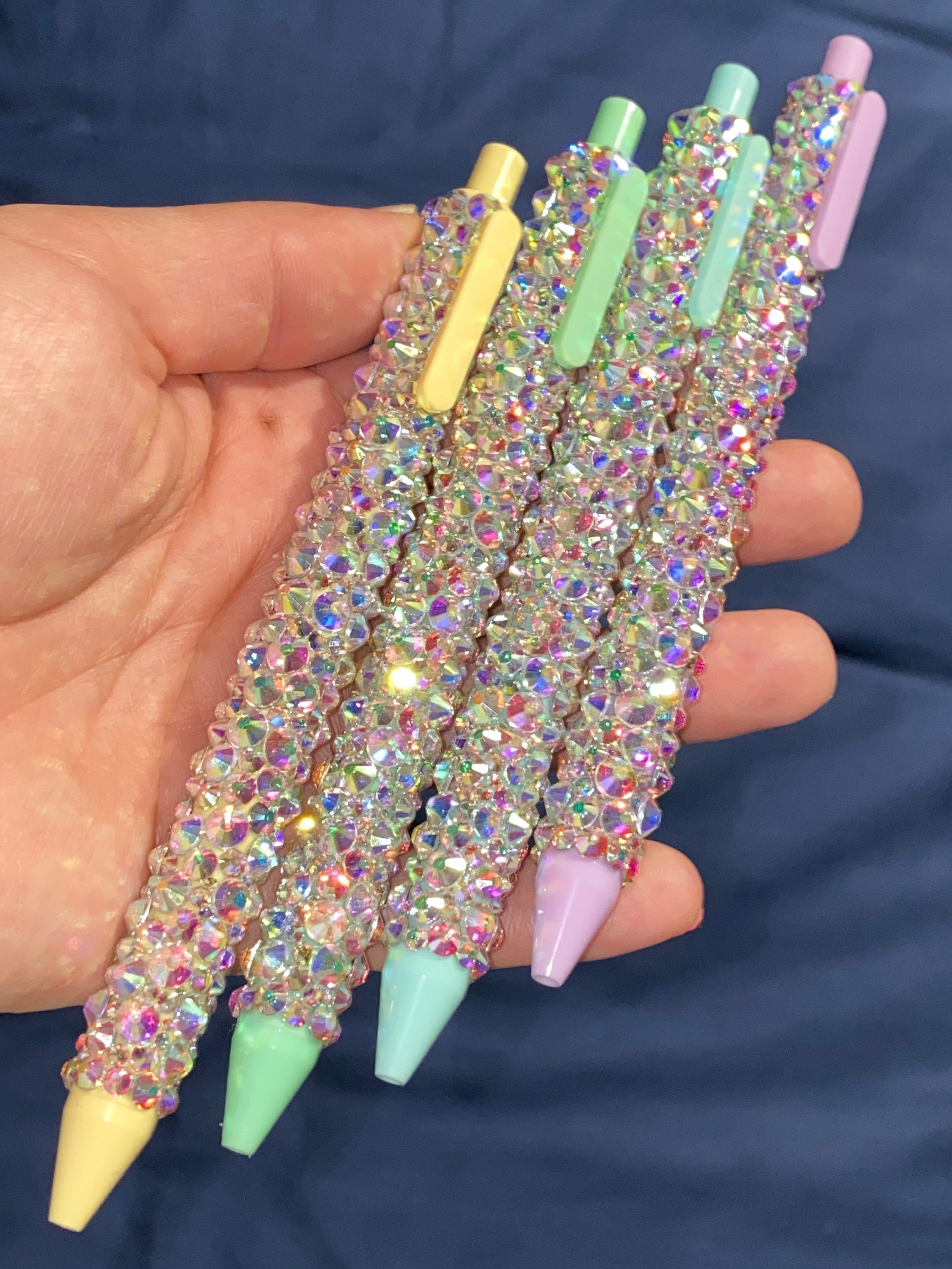 Blinged Out Ball Point Gel Pen Etsy