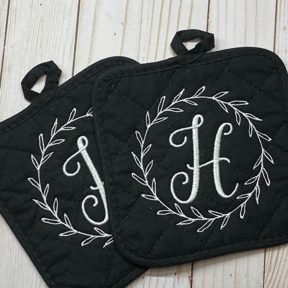 Pot Holders Custom Pot Holders Monogramed Pot Holders Etsy
