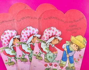 UNUSED Kawaii Friendship Vintage 1980 Strawberry Shortcake Greeting Card Pupcake American Greetings Plum Puddin/' Cute