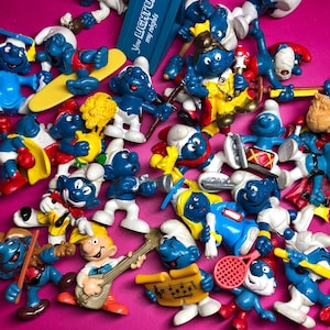 Vintage SMURFS Mini PVC Figures #3 Pick Your Own - 60s, 70s, 80s - Smurf, Peyo, Schleich