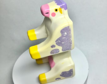 1985 Mattel Double Dooz Foldable Cow Toy - 80s Vintage