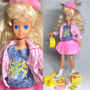 1988 Teen Time Skipper Doll - Near Complete + Accessories - 80s, Barbie Mattel - Vintage