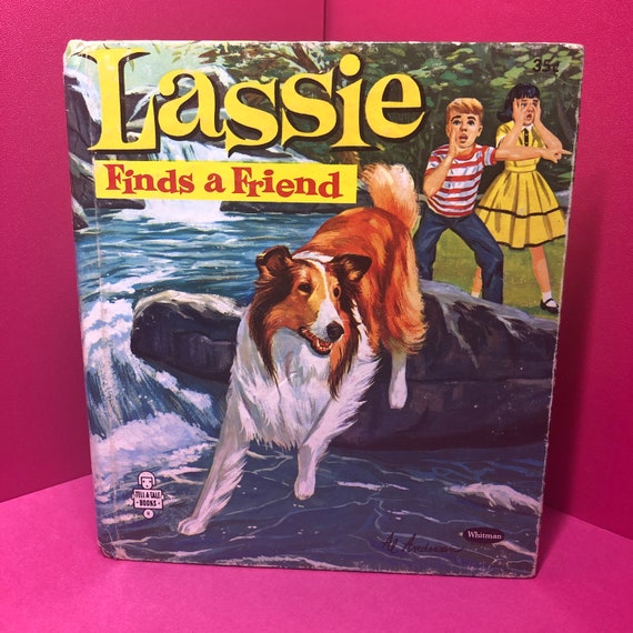 Vintage LASSIE Finds A Friend Book - Hardcover - Whitman, 1960 - Etsy