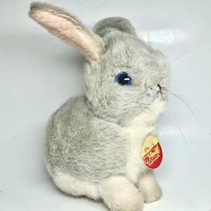 Vintage Steiff Bunny Rabbit SNUFFY 8&quot; Plush - with hang tag - missing ear button