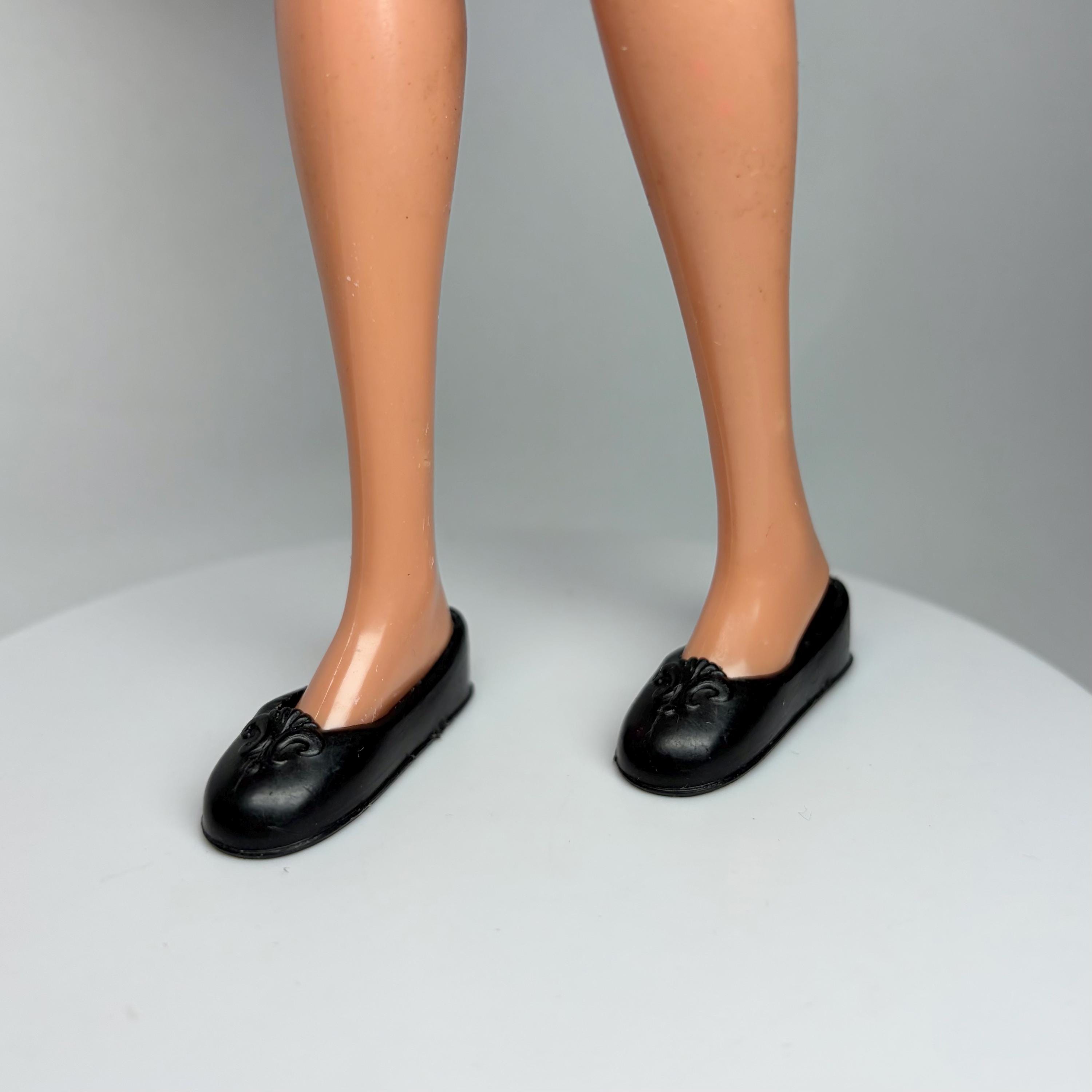 1994 Dance Moves Barbie BLACK FLAT SHOES - 90s Mattel - Vintage - Etsy