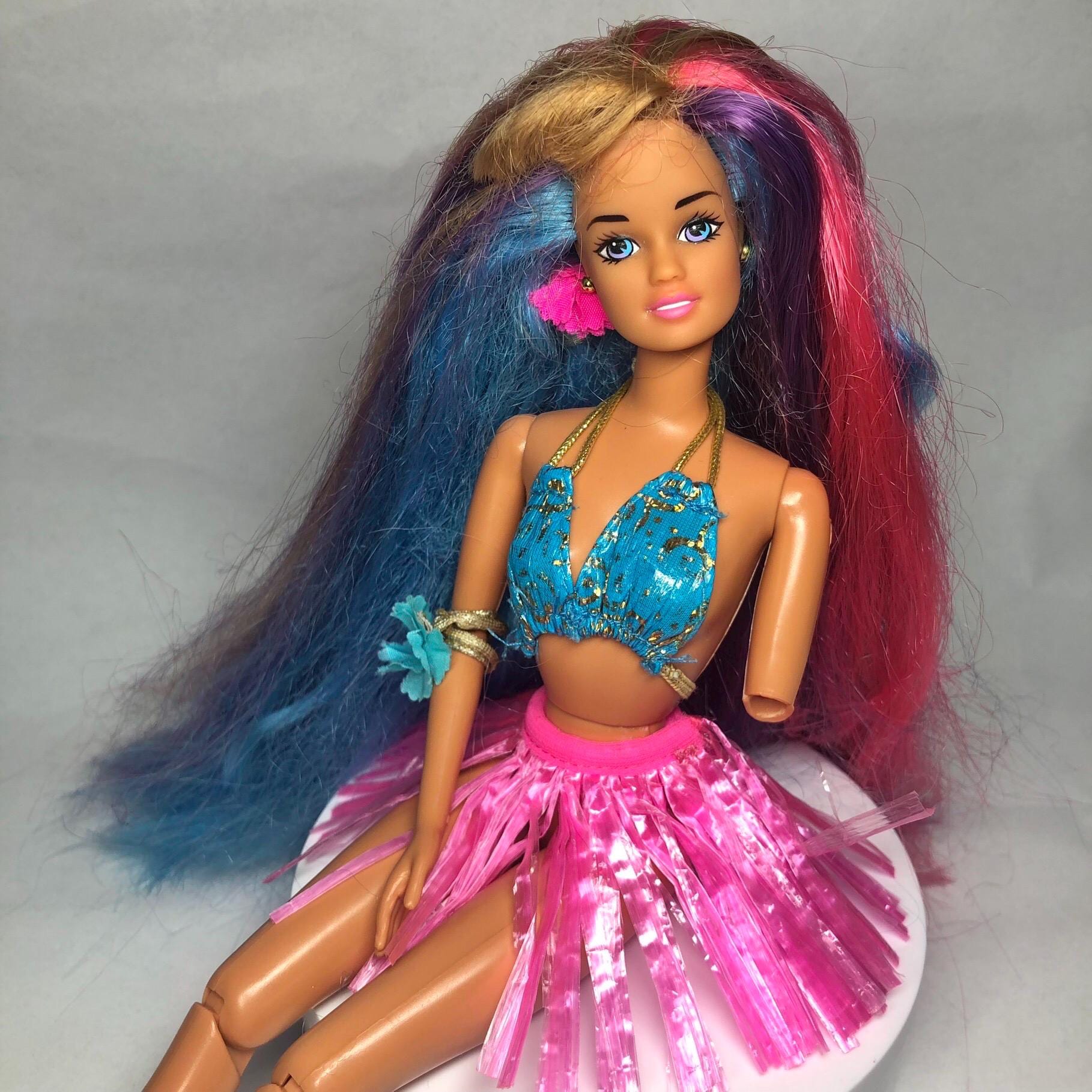 1996 Hula Hair Barbie TERESA Doll Missing Arm AS IS 90s