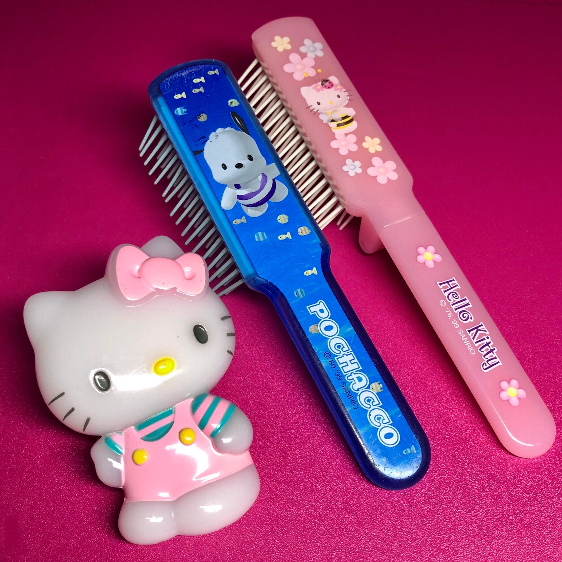 SANRIO【1986年】HELLO KITTY/ハローキティ★ヘアーブラシなど Vintage Hello Kitty Hair Brush Accessories PICK YOUR OWN