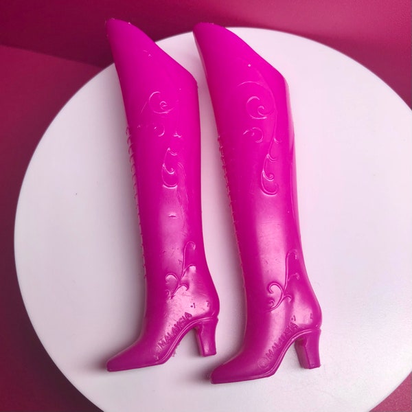 1985 Astronaut Barbie Pink Knee High Boots - 80s, Superstar Era, Mattel - Vintage