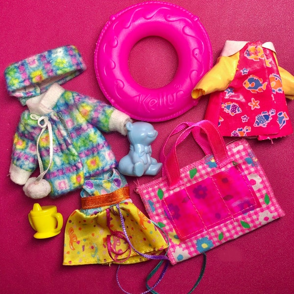 90s Kelly & Friends Doll Clothes / Accessories Lot - Barbie Sister - Vintage