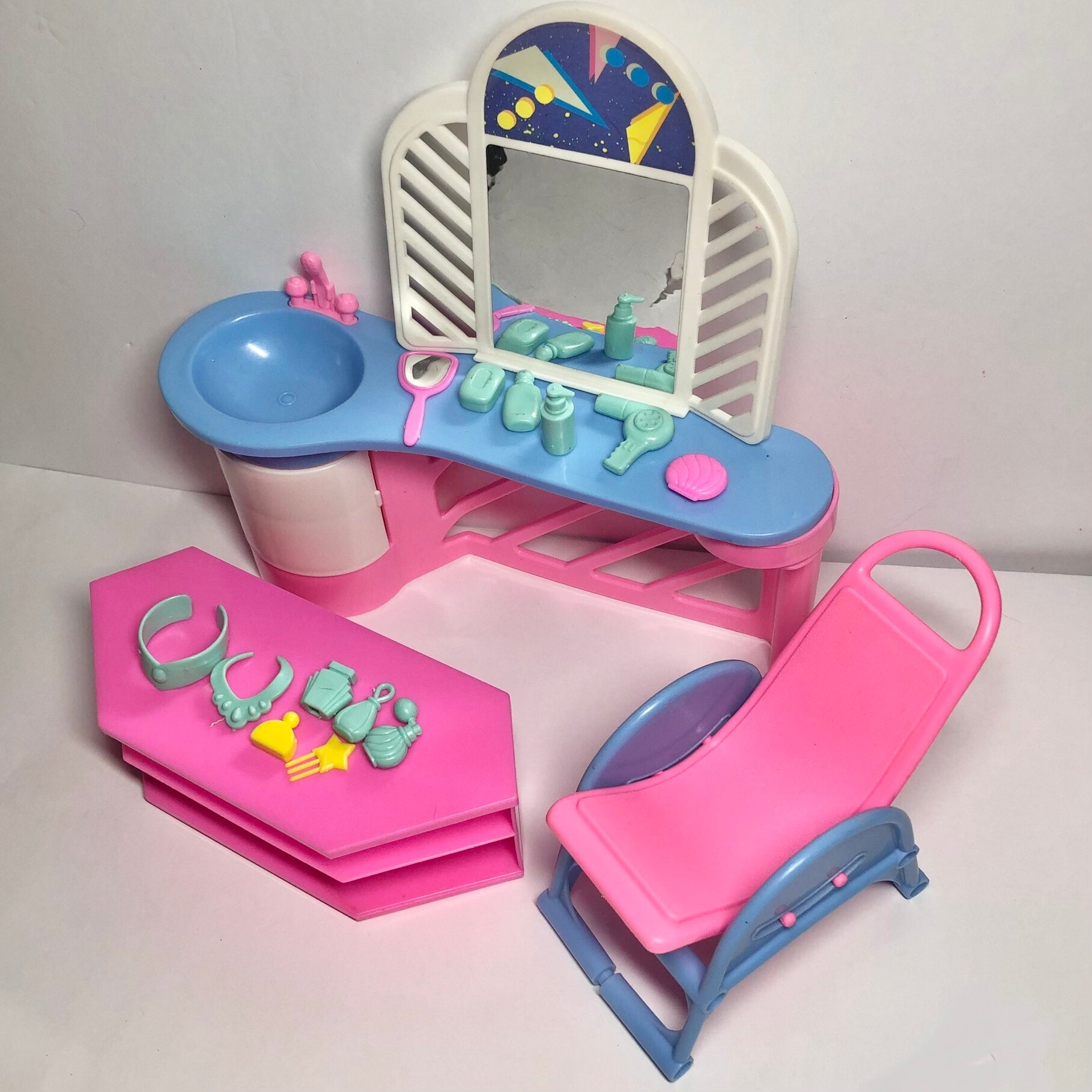 1989 Barbie Style Magic Beauty Salon Playset #7328 80s, Mattel