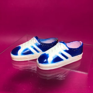 1979 Sport N Shave KEN Doll Sneakers - Blue / White Athletic Shoes - 70s, Barbie - Mattel