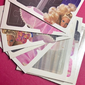 1991 Barbie Puzzle Cards - Complete Set of 8 - COSTUME BARBIE Series 2, Mattel 90s