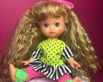 1988 Wee Lil Miss 7” Doll Redressed 80s Mattel Vintage