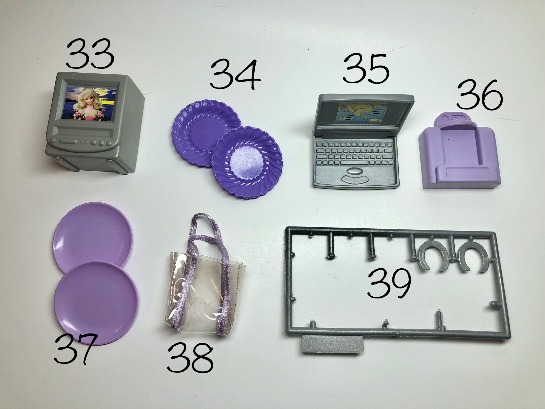 Vintage Barbie Accessories 1 PICK YOUR OWN Bags, Dishes, Food, Furniture,  Housewares, Radio, Playset Parts 80s 90s Mattel 