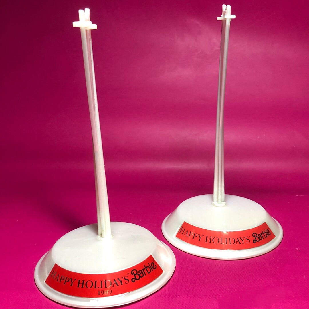 80s Holiday Barbie Doll Stands Mattel Etsy
