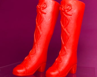 70s World of Love Doll Boots - Fire Orange - Hasbro