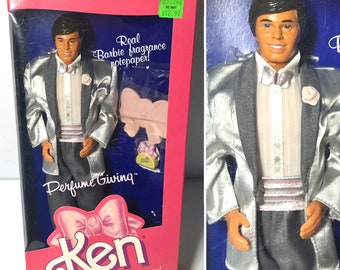 PERFUME GIVING KEN BARBIE DOLL 1987 MATTEL #4554 NIB | eBay