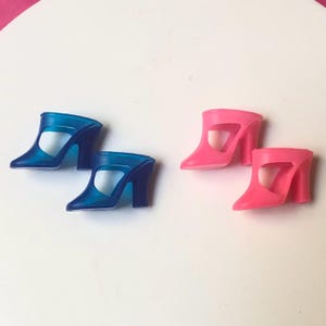 60s Barbie Francie TAIWAN T-Strap Chunky Platform Heels - Blue or Pink - Mattel - Vintage