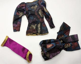 1984 Barbie SPECTACULAR FASHION #9143 - Top, Tube Dress & belt - 80s Mattel Vintage