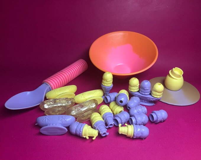 1987 Barbie ICE CREAM MAKER Playset Accessories Lot Cones, Sundaes & More 80s, Mattel - Etsy