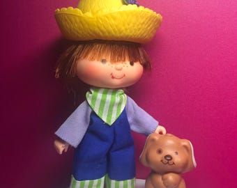 STRAWBERRY SHORTCAKE HUCKLEBERRY Tarte 5 " Poupée Kenner 1980 #43030