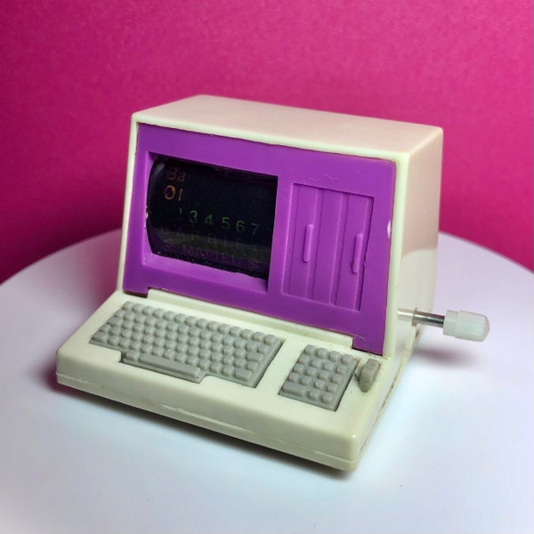 80s Barbie Wind-Up Computer Accessory -Still works! - Mattel - Vintage