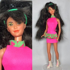 1989 Wet N Wild Kira Barbie Doll - Redressed - 80s, Mattel - Vintage