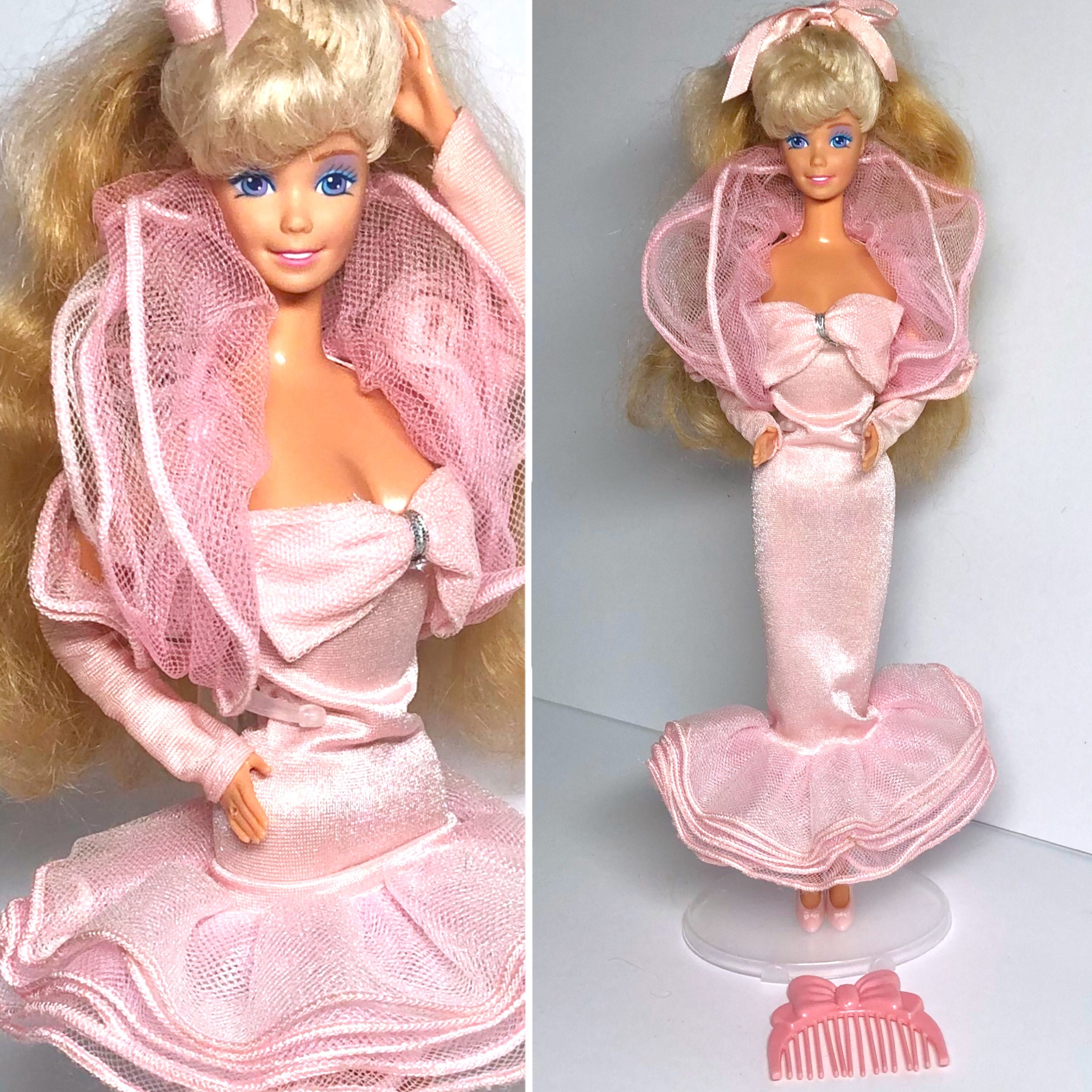 Vintage 80s 90s Girl Doll Toy Hair Brush Comb Pick Accessories Barbie MLP  Shera 