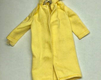 1965 Skipper Rain or Shine Yellow Trench Coat #1916 - 60s Barbie - Mattel Vintage