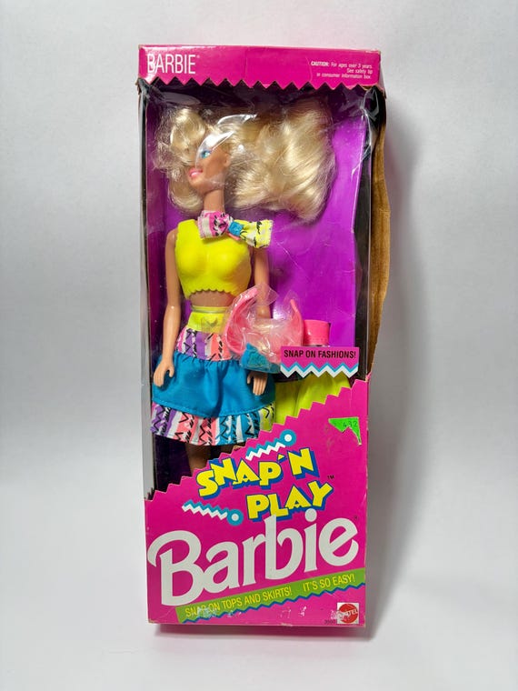 Snap'n Play Barbie 1991 - Sealed - NRFB - 90s, Mattel - Etsy
