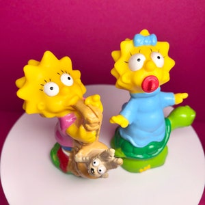 1990 Simpsons Toy Figures Lot - LISA & MAGGIE - 90s, Burger King - Vintage