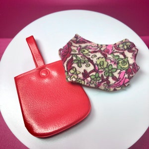 60s Tammy Doll BEACH PARTY Floral Bikini Top & Red Purse - Ideal - Vintage