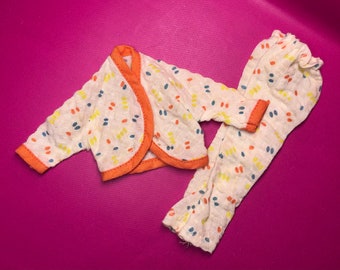 60s 70s Premier Clone Fashion - Printed Seersucker Jacket & Pants - Fits fashion dolls, Sindy - Vintage Retro Mid Century Style