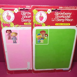Strawberry Shortcake BERRY WEAR Packaging - As Is - 80s, Kenner, American Greetings