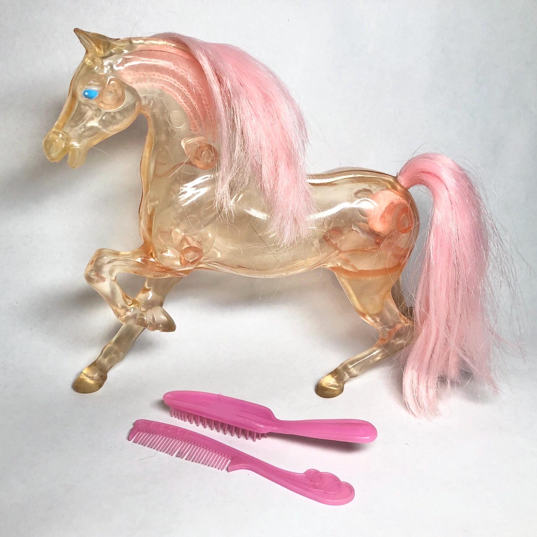 She-ra Crystal Swift Wind Horse + Brush Set - 80s, Mattel , Motu