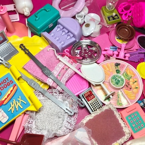 Vintage Barbie Accessories #2 PICK YOUR OWN - Bags, Dishes, Food, Furniture, Housewares, Radio, Playset Parts - 80s 90s Mattel