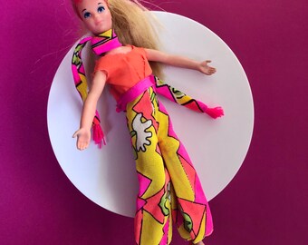 70s Mattel Rock Flowers HEATHER Hippie Doll with complete outfit - Vintage