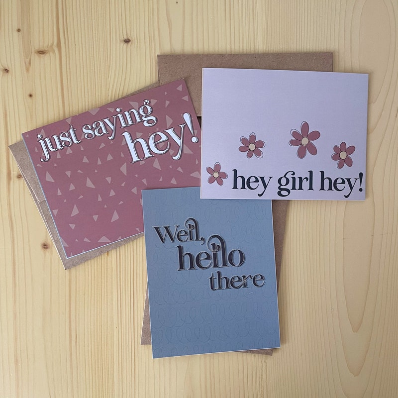 Hey Card Cards With Sayings - Etsy