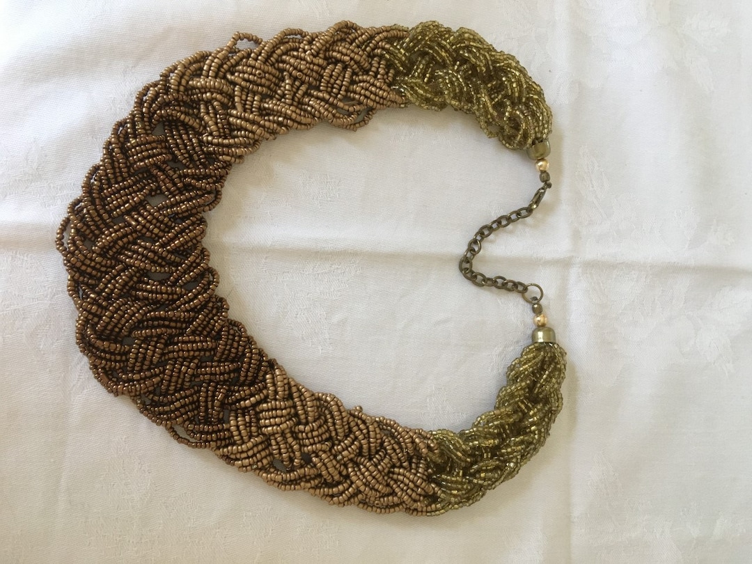 Collier De Perles Vintage Africain Et Vénitien #mx-5 - Style Ethnique, Perles Colorées