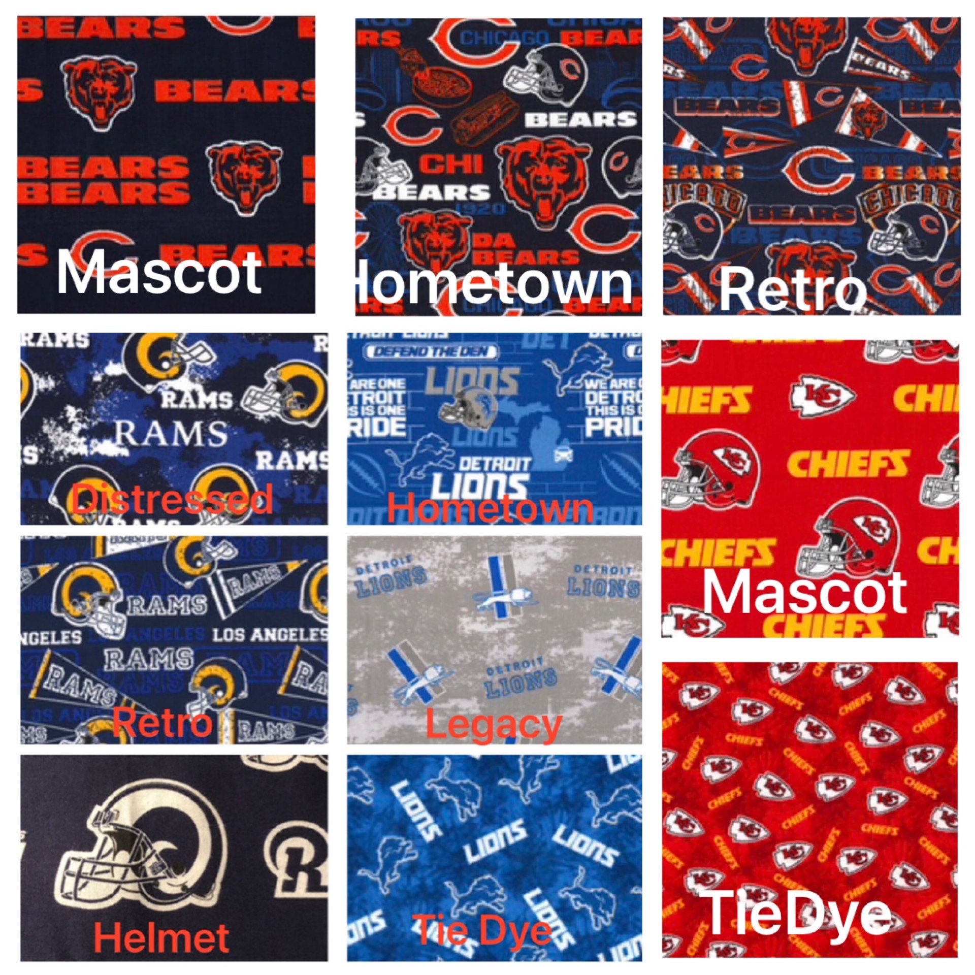NFL Teams Pillowcases Etsy