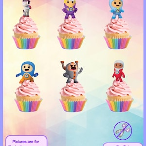 Essbare Cupcake Toppers - Tortendekorationen für Kinder