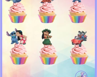 Disney Lilo and Stitch Stitch Smiling Edible Cake Topper Image