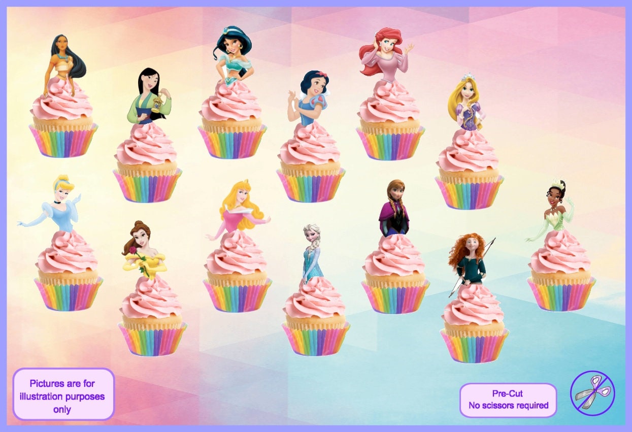 24 X STITCH Cupcake Toppers Edible Wafer Paper Disney Cake DISNEY