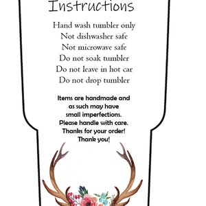 Digital Tumbler Care Card File