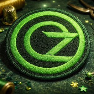 Oz Inspired Patch | Wicked & Wizard of Oz Inspired Embroidered Patch | Green Oz Symbol Patch | Iron On or Sew On