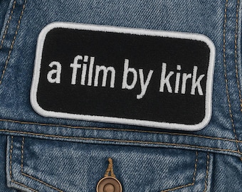Gilmore Girls Patch – “A Film by Kirk” | 3” Iron-On or Sew-On Embroidered Patch