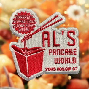 Al's Pancake World Embroidery Patch - Gilmore Girls Gift