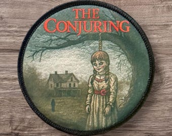 The Conjuring Annabelle Inspired Patch – 3” Round Horror Movie Patch | Fully Sublimated | Iron-On or Sew-On