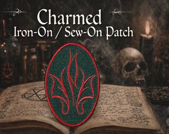 Charmed Iron-On / Sew-On Patch | Charmed Flower Inspired Patch | Classic TV Show Inspired Embroidered Patch